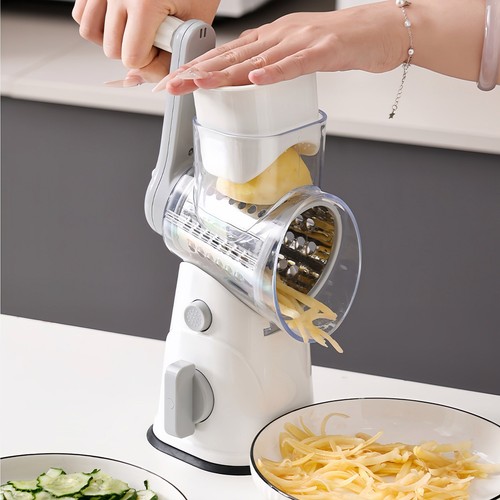 Rotary food grater with - food,